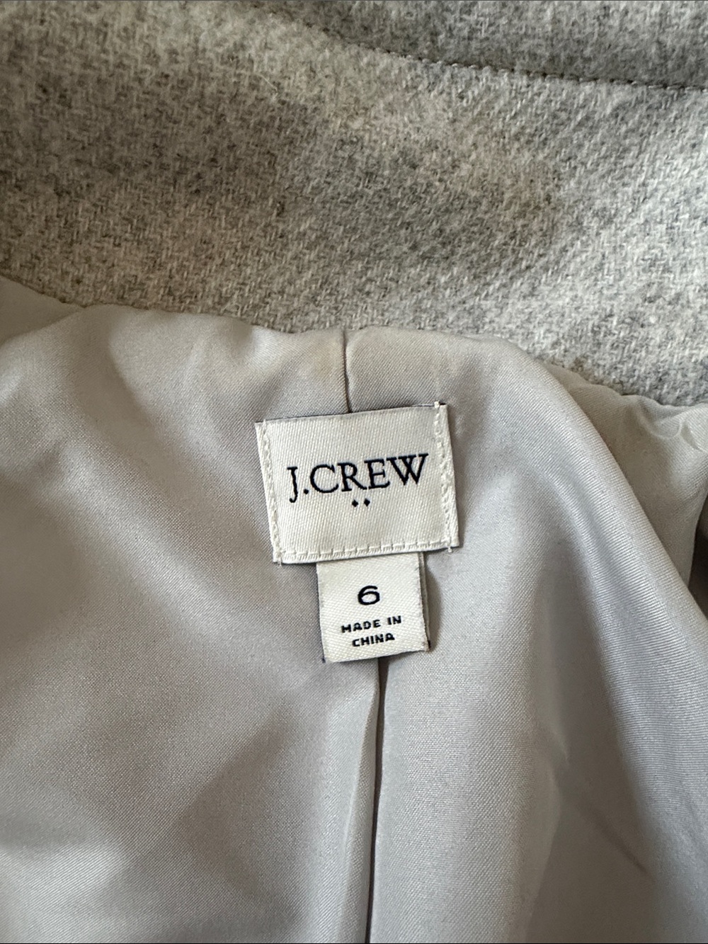 J. Crew Light Gray Wool-Blend Coat - Picture 2 of 4